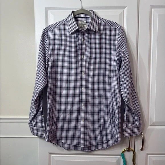 Jos. A. Bank Purple 1905 Non iron slim fit long sleeve Button Up Shirt 15-33 - Picture 4 of 5